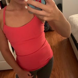 Lu lu lemon pink tank top